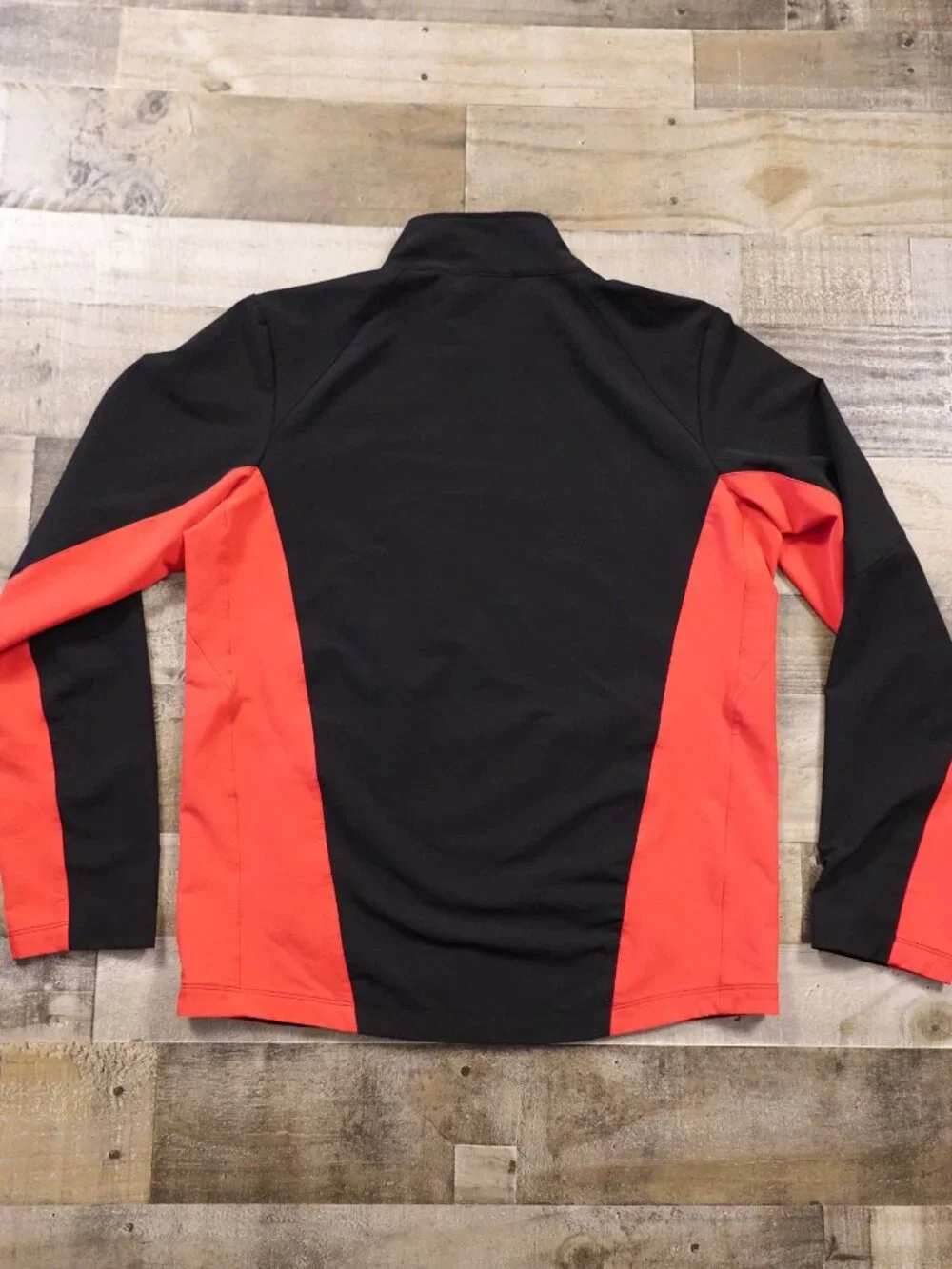 Speedo‎ Full Zip Team Jacket Men’s Large Black Red Athletic Track Swim